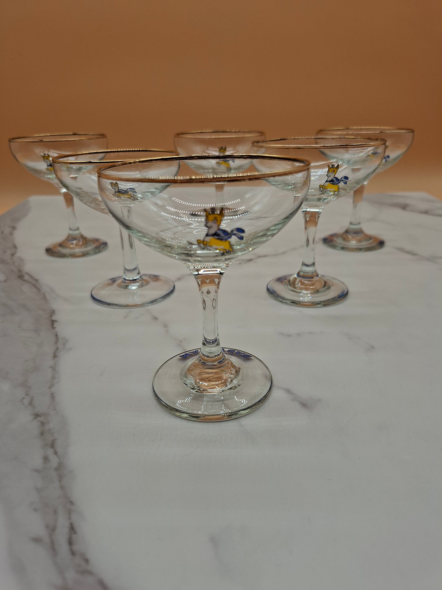 Vintage Babycham Glazen – Set van 6