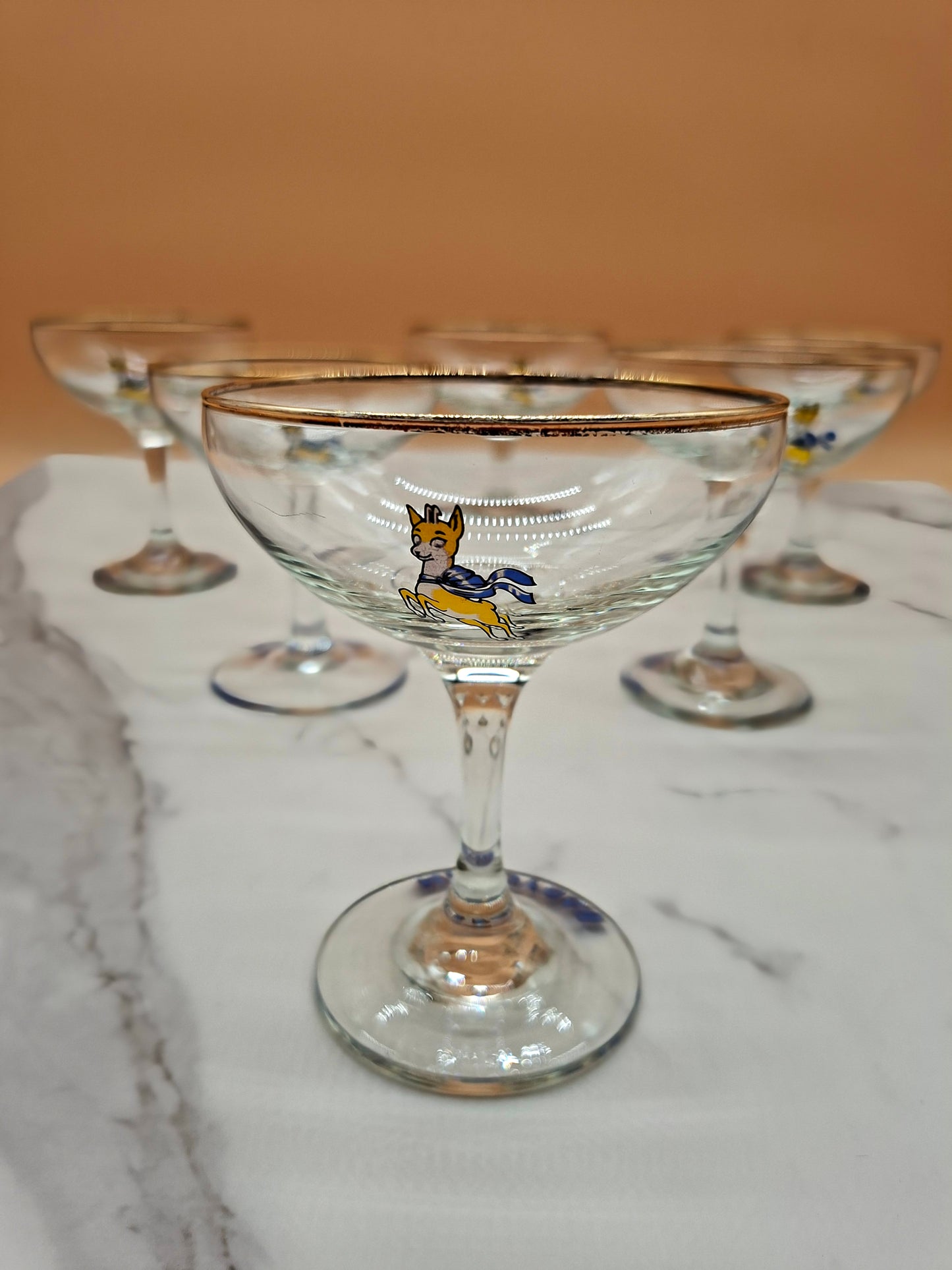 Vintage Babycham Glazen – Set van 6