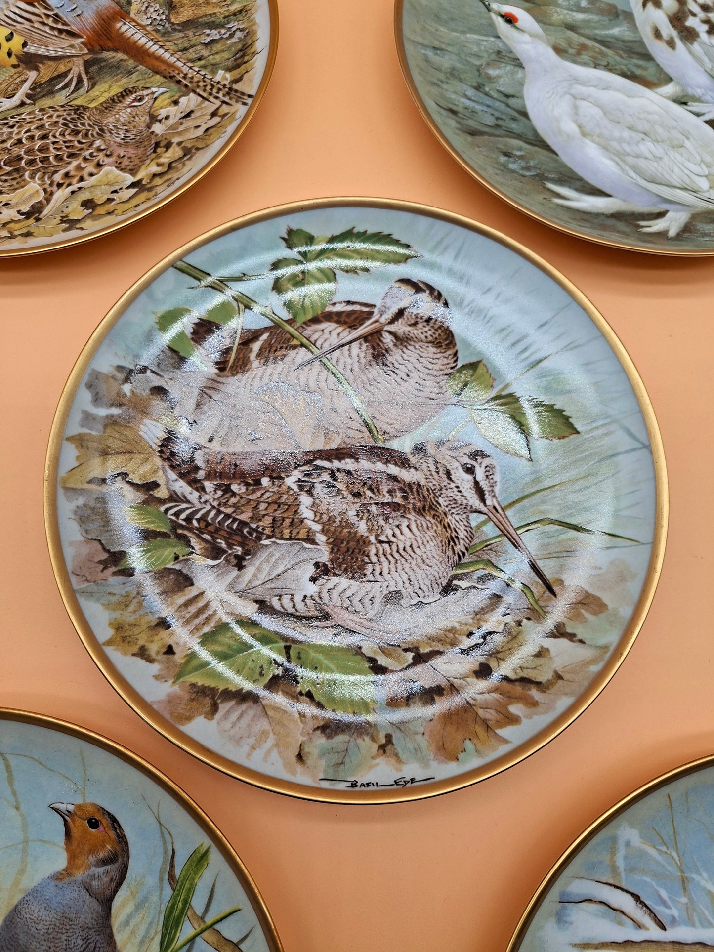 Set van 5 Borden – Game Birds of the World – Franklin Porcelain (1979)