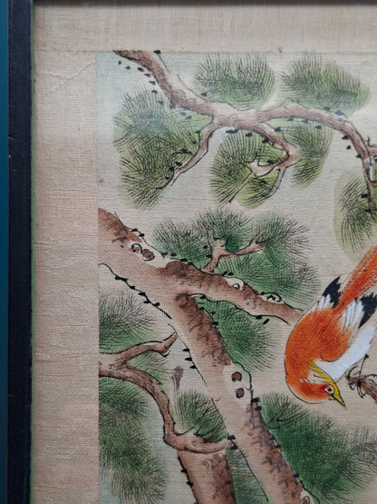Chinees Zijdeschilderij – Symboliek van Natuur en Harmonie