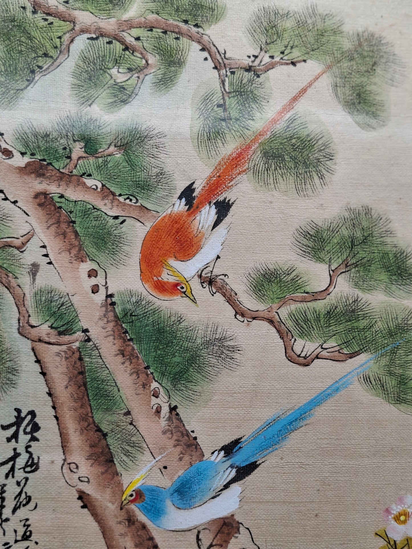 Chinees Zijdeschilderij – Symboliek van Natuur en Harmonie