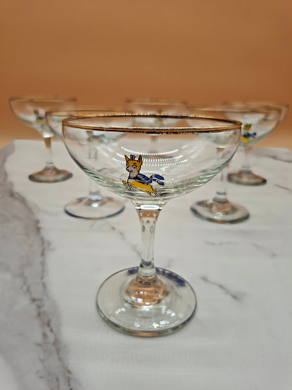 Vintage Babycham Glazen – Set van 6