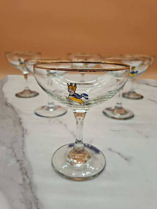 Vintage Babycham Glazen – Set van 6