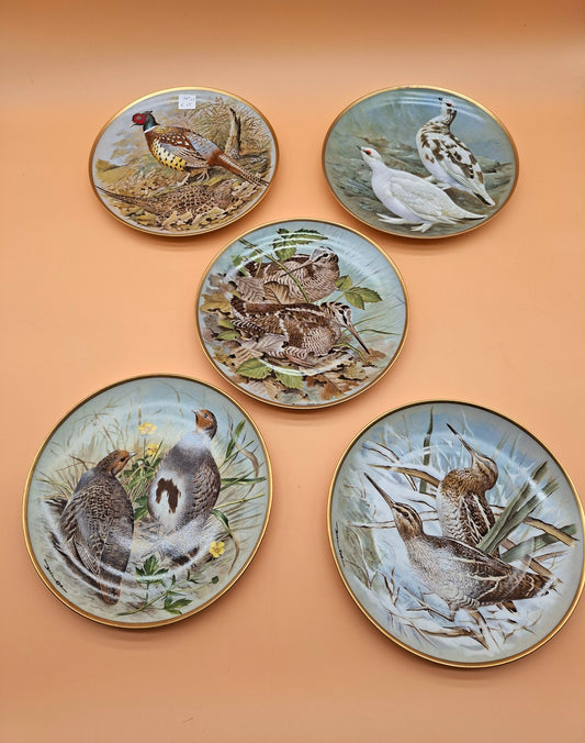 Set van 5 Borden – Game Birds of the World – Franklin Porcelain (1979)