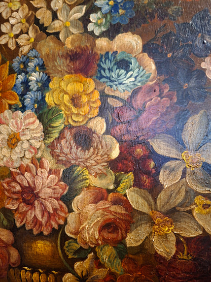 Antiek bloemstilleven in Olieverf – Tijdloze Schoonheid